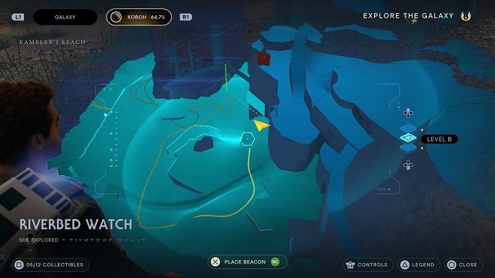 Następnie udajcie się niedaleko wejścia do Skorodowanego Silosa - tam znajduje się ściana, po której możecie przebiec oraz lina, która pomoże Wam przedostać się do Punktu Medytacji - Jedi Survivor: Koryto - lista sekretów - Star Wars Jedi Survivor - poradnik do gry