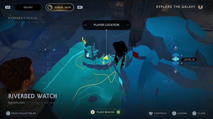 Niedaleko od niego jest obszar do zeskanowania - Jedi Survivor: Koryto - lista sekretów - Star Wars Jedi Survivor - poradnik do gry