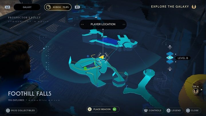 Na końcu drogi znajdziecie konstrukcję do zeskanowania - Jedi Survivor: Podgórskie wodospady - lista sekretów - Star Wars Jedi Survivor - poradnik do gry