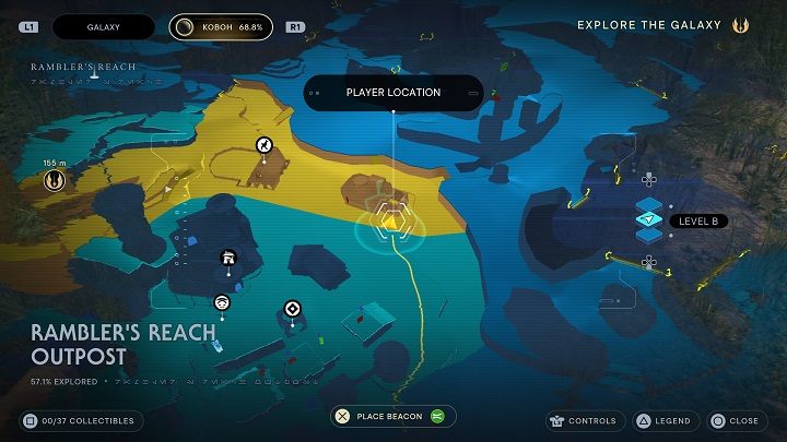 Do Tunelów przemytnika dostaniecie się z kryjówki w Saloonie Pyloon - wejście do nich ukryte jest za meblem - Jedi Survivor: Tunele przemytnika - lista sekretów - Star Wars Jedi Survivor - poradnik do gry