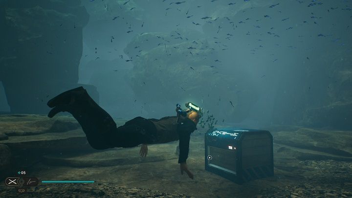 Od ostatniej znajdźki cofnijcie się i zeskoczcie do wody - Jedi Survivor: Tunele przemytnika - lista sekretów - Star Wars Jedi Survivor - poradnik do gry