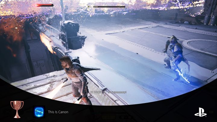 Sposób odblokowania: Wepchnij wroga na działo górnicze na zniszczonym księżycu - Star Wars Jedi Survivor: Trofea / Osiągnięcia - lista wszystkich, poradnik trofeowy - Star Wars Jedi Survivor - poradnik do gry