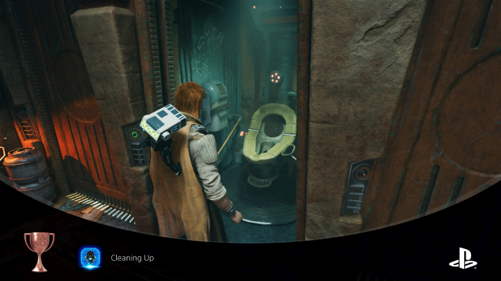 Komentarz: Wejdźcie w interakcję z toaletą w kantynie Saloon Pyloony na Koboh - Star Wars Jedi Survivor: Trofea / Osiągnięcia - lista wszystkich, poradnik trofeowy - Star Wars Jedi Survivor - poradnik do gry