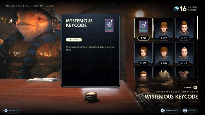 1 - Star Wars Jedi Survivor: Tajemniczy klucz w sklepie Towary Domy - Star Wars Jedi Survivor - poradnik do gry