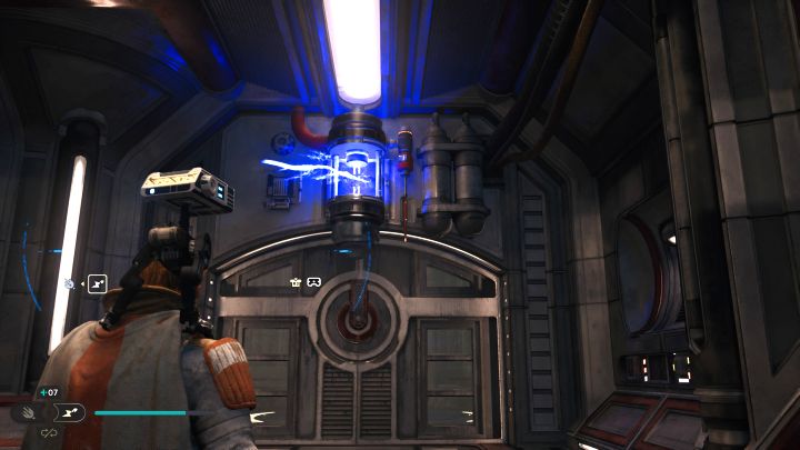 Mając już strzałkę elektryczną możecie powrócić na Coruscant i odblokować niebieskie przejścia - Star Wars Jedi Survivor: Jak przeładować niebieskie przewody? - Star Wars Jedi Survivor - poradnik do gry