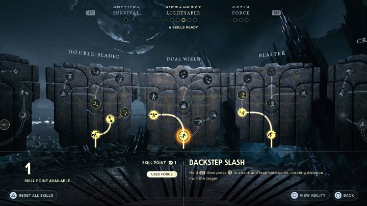 Radzimy zakupić pierwsze umiejętności co najmniej dla 2 ulubionych postaw - Star Wars Jedi Survivor: Najlepsze umiejętności - Star Wars Jedi Survivor - poradnik do gry