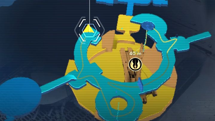 Echo jest do odnalezienia na końcu ścieżki na górnym poziomie hangaru - Jedi Survivor: Ukryty hangar z planety Jedha - lista sekretów - Star Wars Jedi Survivor - poradnik do gry