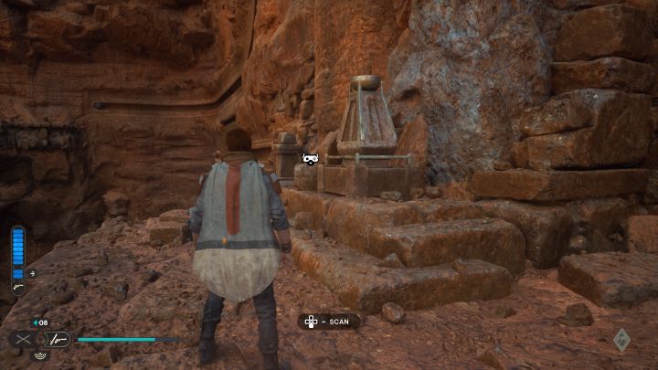 Obszar do zeskanowania jest pod jedną ze ścieżek do przesuwania kul - Jedi Survivor: Ścieżka odnowy z planety Jedha - lista sekretów - Star Wars Jedi Survivor - poradnik do gry