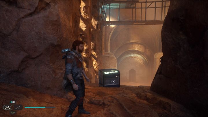 Skrzynia jest do odnalezienia tuż po dotarciu do Wietrznego płaskowyżu od strony Panteonu na szlaku - Jedi Survivor: Wietrzny płaskowyż z planety Jedha - lista sekretów - Star Wars Jedi Survivor - poradnik do gry