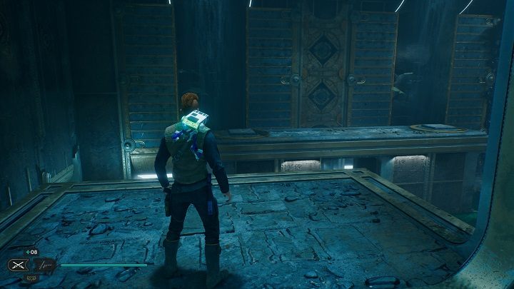 Po skierowaniu się na prawo od ostatniej znajdźki, będziecie mogli zauważyć dość wysoką konstrukcję po przeciwnej stronie komnaty - Jedi Survivor: Komnata Połączenia - lista sekretów - Star Wars Jedi Survivor - poradnik do gry