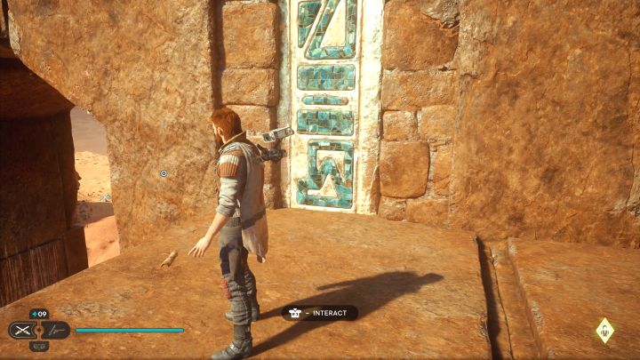 Zwój z Jedhy jest na niższej półce w tych samych ruinach, w których była opisana powyżej esencja - Jedi Survivor: Suche równiny z planety Jedha - lista sekretów - Star Wars Jedi Survivor - poradnik do gry