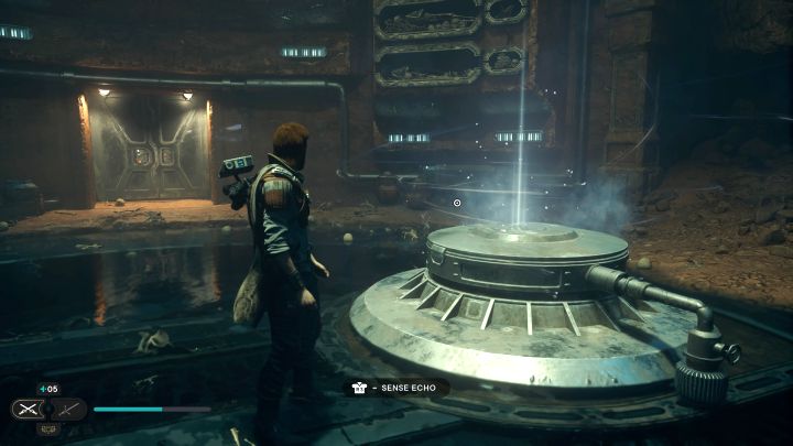 Sekret jest w okrągłym pomieszczeniu, do którego dotrzecie niedługo po ukończeniu zagadki otwarcia bramy - Jedi Survivor: Zakopane schronienie z planety Jedha - lista sekretów - Star Wars Jedi Survivor - poradnik do gry