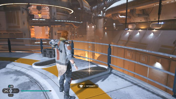 W trakcie przejażdżki musicie puścić się i zeskoczyć na mijaną platformę - Jedi Survivor: Kuźnia automatyczna ze Zniszczonego Księżyca - lista sekretów - Star Wars Jedi Survivor - poradnik do gry