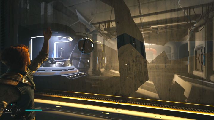 Chwyćcie mocą kulę, która znajduje się w łączniku po drugiej stronie szkła - Star Wars Jedi Survivor: Znajdź Rayvisa na zniszczonym księżycu (Locate Rayvis on the Shattered Moon) - Star Wars Jedi Survivor - poradnik do gry