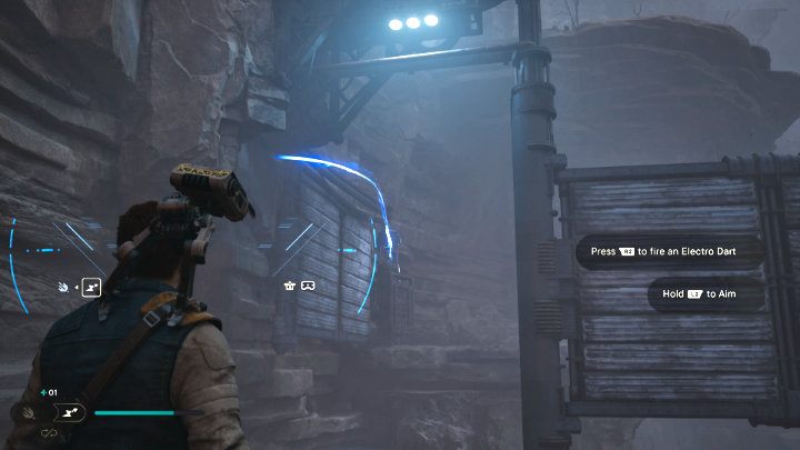 Od teraz możecie korzystać z nowej zdolności, aby przeciążyć niektóre obiekty, otwierając w ten sposób wcześniej niedostępne ścieżki - Star Wars Jedi Survivor: Staw czoła Daganowi w obserwatorium na Koboh (Confront Dagan at the Koboh Observatory) - Star Wars Jedi Survivor - poradnik do gry