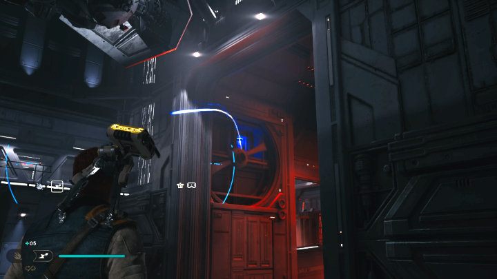 Po walce wjedźcie windą do góry, użyjcie perswazji na szturmowcu, żeby otworzył dla Was drzwi - Star Wars Jedi Survivor: Staw czoła Daganowi w obserwatorium na Koboh (Confront Dagan at the Koboh Observatory) - Star Wars Jedi Survivor - poradnik do gry