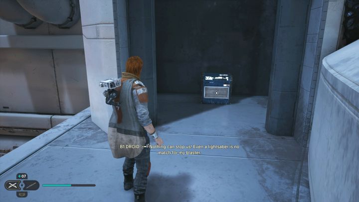 Pozostańcie w pierwszej lokacji i zbadajcie obszar na lewo od zielonej bramy - Jedi Survivor: Punkt zbiorny linii ze Zniszczonego Księżyca - lista sekretów - Star Wars Jedi Survivor - poradnik do gry