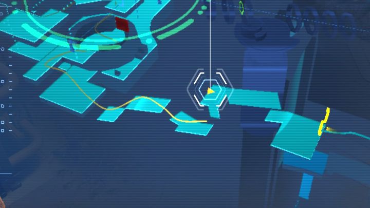 Dysk danych jest w obszarze, w którym unika się wyładowań i przeskakuje na półki nad przepaścią - Jedi Survivor: Punkt zbiorny linii ze Zniszczonego Księżyca - lista sekretów - Star Wars Jedi Survivor - poradnik do gry