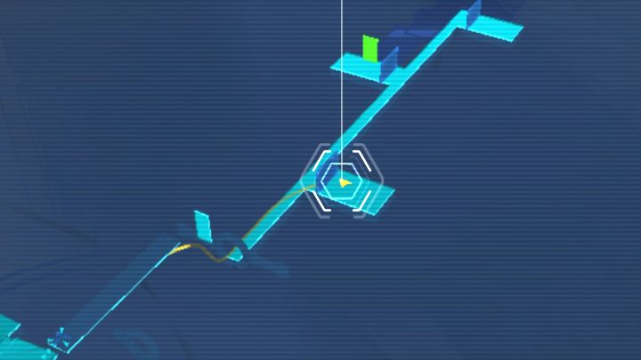 Po zaliczeniu długiej sekcji biegania po ścianach dotrzecie do długiego tunelu, w którym trzeba unikać strumienia działa górniczego poprzez przenikanie przez zielone bramy i chowanie się w bocznych pomieszczeniach - Jedi Survivor: Kanał węzła ze Zniszczonego Księżyca - lista sekretów - Star Wars Jedi Survivor - poradnik do gry