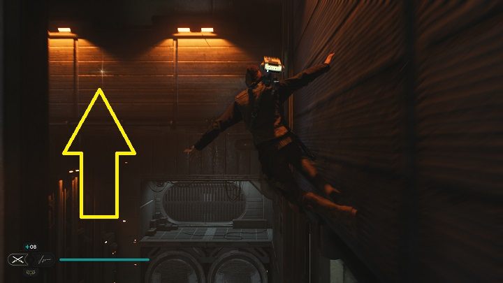 Z pierwszej ściany będziecie musieli przeskoczyć do drugiej - odłamek Priorytu znajduje się na niej, w połowie - Jedi Survivor: Przednia Wieża Dowodzenia - lista sekretów - Star Wars Jedi Survivor - poradnik do gry