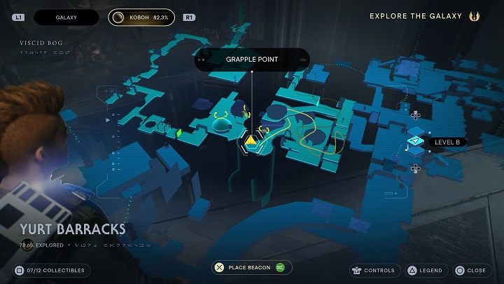 Wyjdźcie z namiotu i zeskoczcie poziom niżej - Jedi Survivor: Koszary Jurcie - lista sekretów - Star Wars Jedi Survivor - poradnik do gry