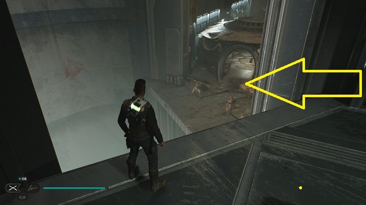 Po otwarciu wyżej omówionej skrzyni zeskoczcie na plac niżej - powinno być tam wielu Jeźdźców Chaosu i trochę namiotów - Jedi Survivor: Koszary Jurcie - lista sekretów - Star Wars Jedi Survivor - poradnik do gry