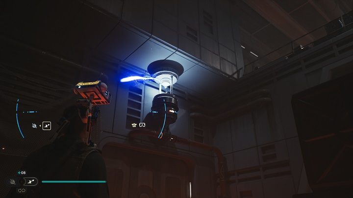 Niedaleko znajduje się bezpiecznik, którym otworzycie drzwi pod nim - Jedi Survivor: Spód Generatora - lista sekretów - Star Wars Jedi Survivor - poradnik do gry