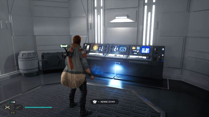 Echo jest przy terminalu w kolejnym pomieszczeniu po tym z agentem ISB - Jedi Survivor: Komora hangaru z Nova Garon - lista sekretów - Star Wars Jedi Survivor - poradnik do gry
