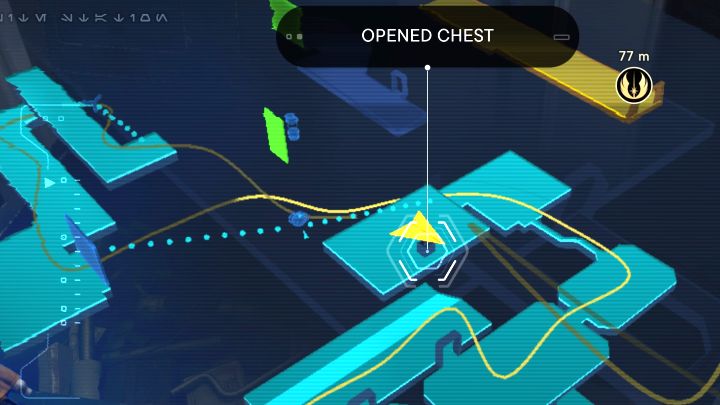 Skrzynia jest w większej sali i dostaniecie się do niej katapultując się z balonu - Jedi Survivor: Komora hangaru z Nova Garon - lista sekretów - Star Wars Jedi Survivor - poradnik do gry