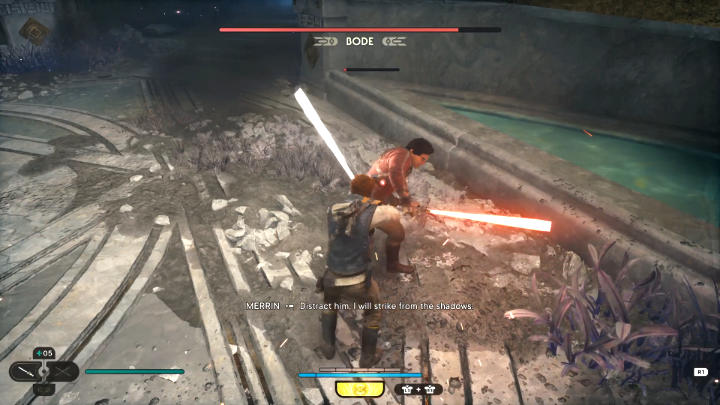 Po dłuższym przerywniku filmowym staniecie do ostatecznej walki z Bodeem - Star Wars Jedi Survivor: Staw czoła Bodeowi na Tanalorze (Confront Bode on Tanalorr) - Star Wars Jedi Survivor - poradnik do gry