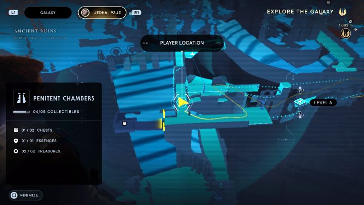 Zeskoczcie do niższego korytarza - Jedi Survivor: Komnaty pokutników z planety Jedha - lista sekretów - Star Wars Jedi Survivor - poradnik do gry