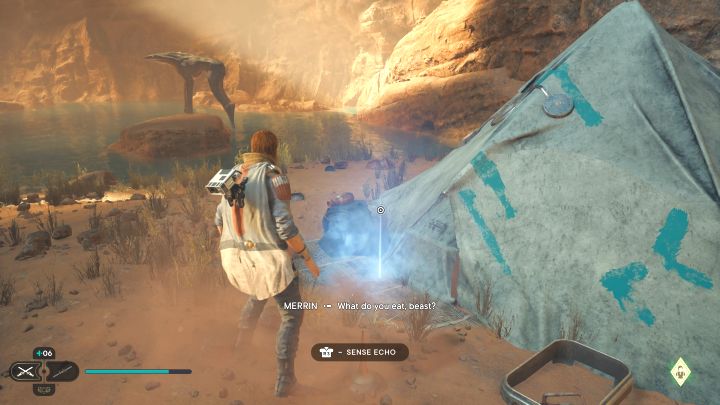 Echo jest obok namiotu w obszarze ze spamelami - Jedi Survivor: Boska oaza z planety Jedha - lista sekretów - Star Wars Jedi Survivor - poradnik do gry