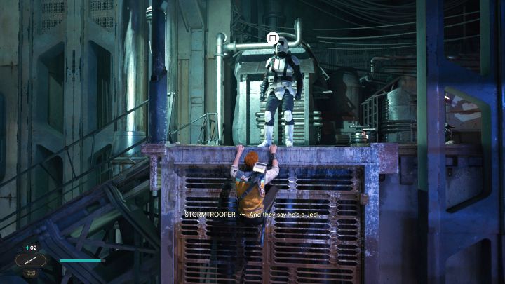 W wybranych miejscach możecie też zaskakiwać wrogów ustawiających się przy krawędziach - Jedi Survivor: Czy są skradanie i ataki skrytobójcze? - Star Wars Jedi Survivor - poradnik do gry