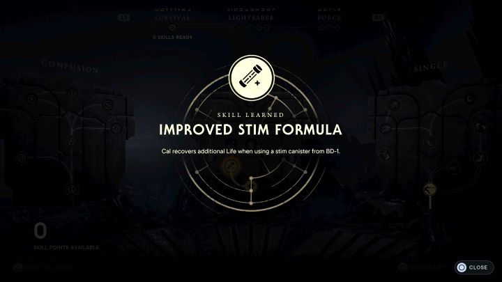 Oprócz zwiększania liczby przenoszonych stymów BD-1 możecie też poprawiać skuteczność leczenia dzięki stymom - Star Wars Jedi Survivor: Jak leczyć postać i przenosić więcej stymów? - Star Wars Jedi Survivor - poradnik do gry