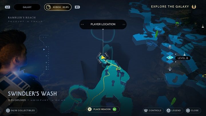 Następnie wbiegnijcie w głąb jaskini, aby znaleźć odłamek Priorytu - Jedi Survivor: Fala Oszusta - lista sekretów - Star Wars Jedi Survivor - poradnik do gry