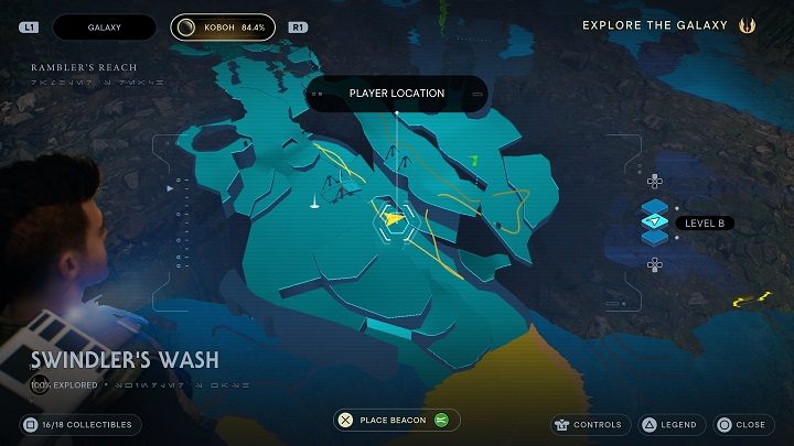 Od powyższej rośliny udajcie się w lewo, znajdziecie kolejną porcję nasion - Jedi Survivor: Fala Oszusta - lista sekretów - Star Wars Jedi Survivor - poradnik do gry