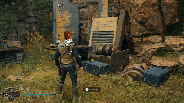 Na górze będzie obozowisko, obok którego jest wpis do bazy danych - Jedi Survivor: Bazaltowa Szczelina - lista sekretów - Star Wars Jedi Survivor - poradnik do gry