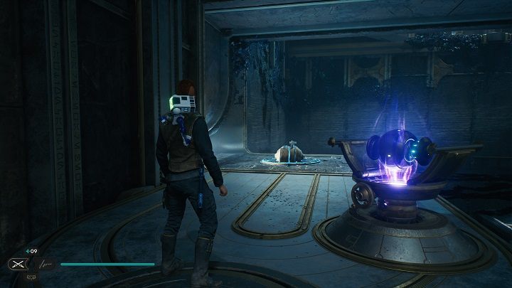 Wróćcie się do miejsca, w którym ostatnio używaliście kuli i przesuńcie dźwignię widoczną obok - Jedi Survivor: Komnata Rozumu - lista sekretów - Star Wars Jedi Survivor - poradnik do gry