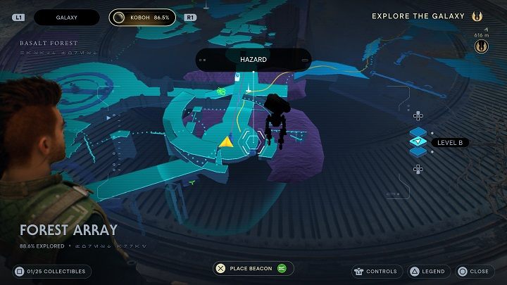 Pierwszy wpis do bazy danych zdobywa się w ramach podążania za wątkiem fabularnym - Jedi Survivor: Leśny Węzeł - lista sekretów - Star Wars Jedi Survivor - poradnik do gry