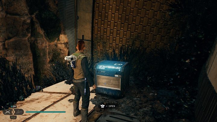 Wespnijcie się po kracie i udajcie na prawo - jest tam skrzynia - Jedi Survivor: Leśny Węzeł - lista sekretów - Star Wars Jedi Survivor - poradnik do gry