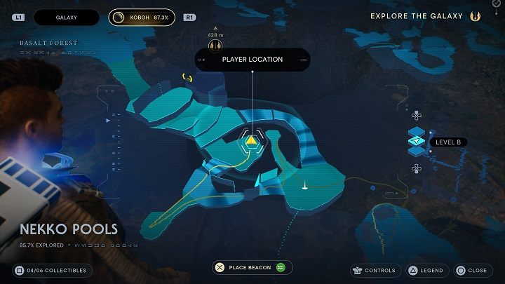 Na tym samym placu znajduje się druga porcja nasion, również pod ścianą - Jedi Survivor: Baseny Nekko - lista sekretów - Star Wars Jedi Survivor - poradnik do gry