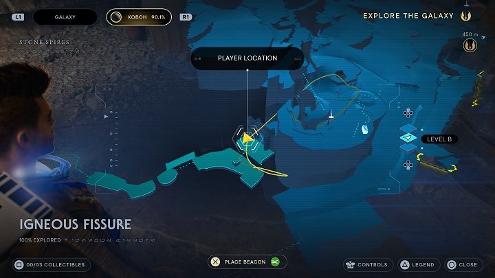 Przy dużych wrotach służących jako skrót znajduje się odłamek Priorytu - Jedi Survivor: Szczelina Magmowa - lista sekretów - Star Wars Jedi Survivor - poradnik do gry