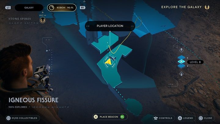 Na niższym poziomie znajduje się klatka - Jedi Survivor: Szczelina Magmowa - lista sekretów - Star Wars Jedi Survivor - poradnik do gry