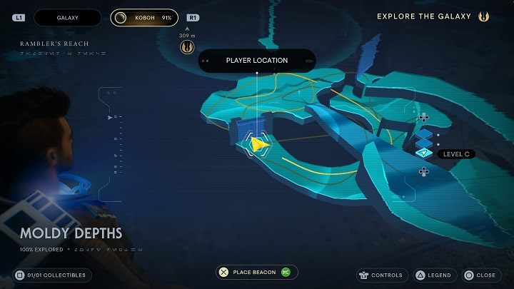 Żeby móc wydostać się ze Spleśniałych Głębin, potrzebujecie dosiąść Nekko - Jedi Survivor: Spleśniałe Głębiny - lista sekretów - Star Wars Jedi Survivor - poradnik do gry