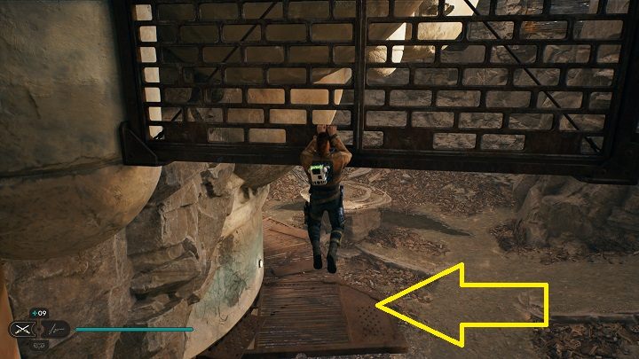 Po chwili traficie na kolejną kratkę, na którą będziecie musieli przeskoczyć - Jedi Survivor: Osada Bygone - lista sekretów - Star Wars Jedi Survivor - poradnik do gry