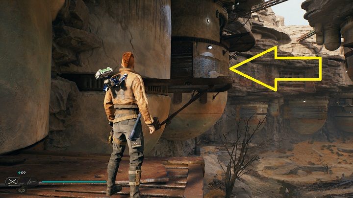 Kawałek dalej natkniecie się na kolejną ścianę do wspinaczki - Jedi Survivor: Osada Bygone - lista sekretów - Star Wars Jedi Survivor - poradnik do gry