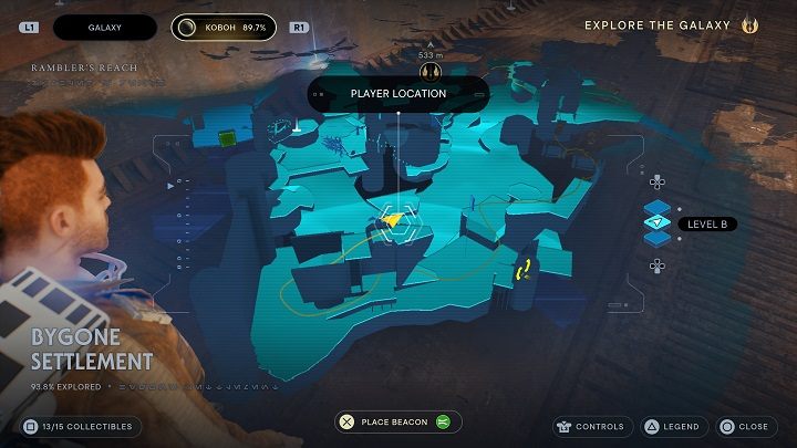 Na koniec pozostaje dostać się na dach koparki, gdzie znajduje się esencja - Jedi Survivor: Osada Bygone - lista sekretów - Star Wars Jedi Survivor - poradnik do gry