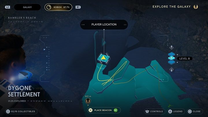 Niedaleko od poprzedniej znajdźki znajduje się skarb - Jedi Survivor: Osada Bygone - lista sekretów - Star Wars Jedi Survivor - poradnik do gry