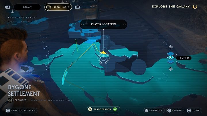 Niedaleko latającego stworzenia znajdziecie skrzynię z elementem kosmetycznym dla BD-1 - Jedi Survivor: Osada Bygone - lista sekretów - Star Wars Jedi Survivor - poradnik do gry