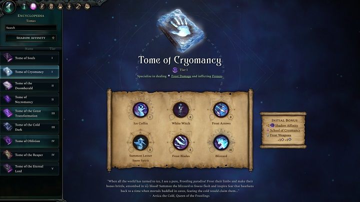 Jeżeli zdecydujecie się na wybór ksiąg Cienia jako priorytetu w Waszych badaniach, możecie liczyć na wysokie bonusy do mrocznej więzi cieni - Age of Wonders 4: Księgi Magii - Age of Wonders 4 - poradnik do gry